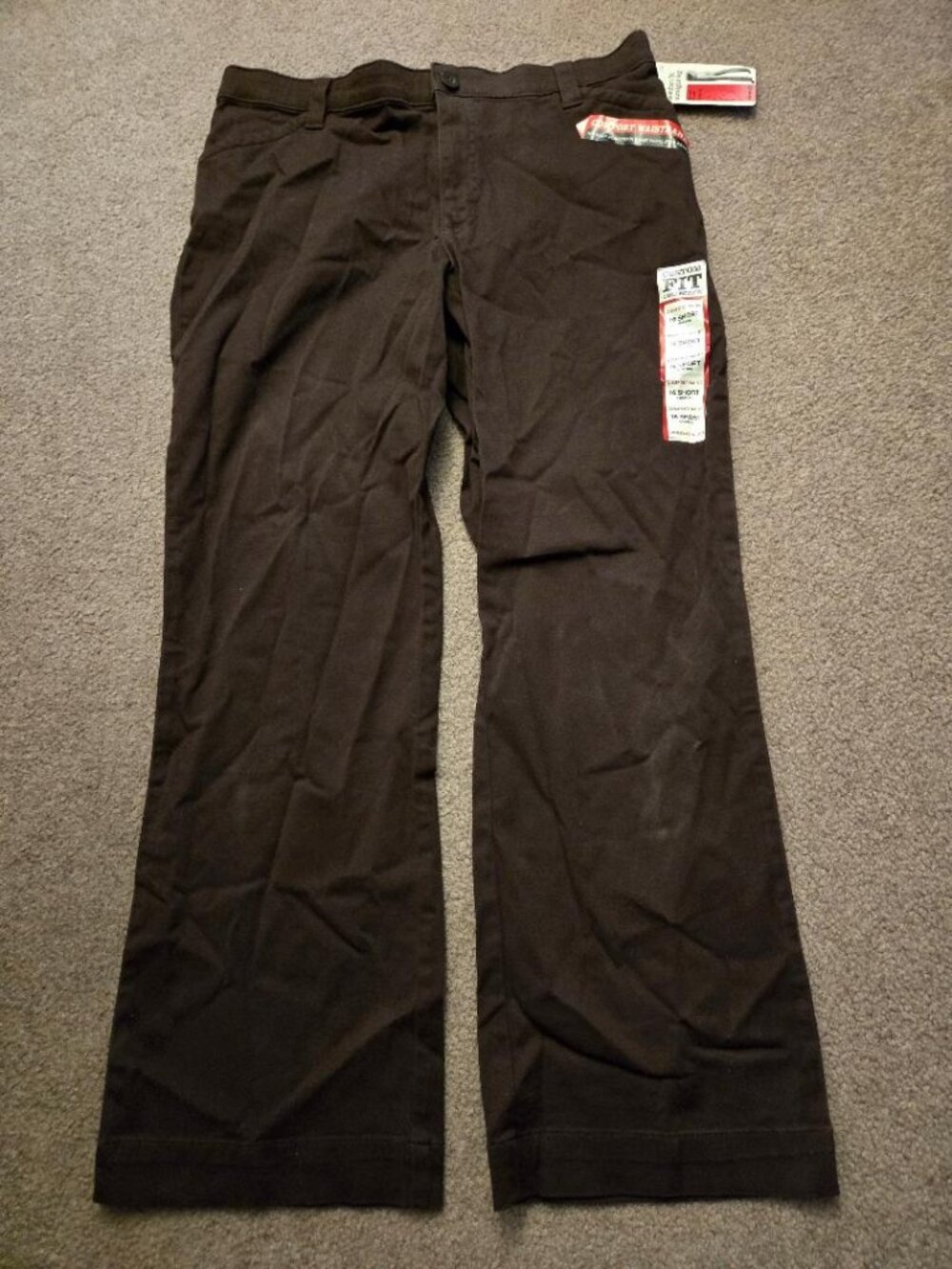 Lee Women's Casual Pants/ Comfort Waistband Brown Size 16 Short